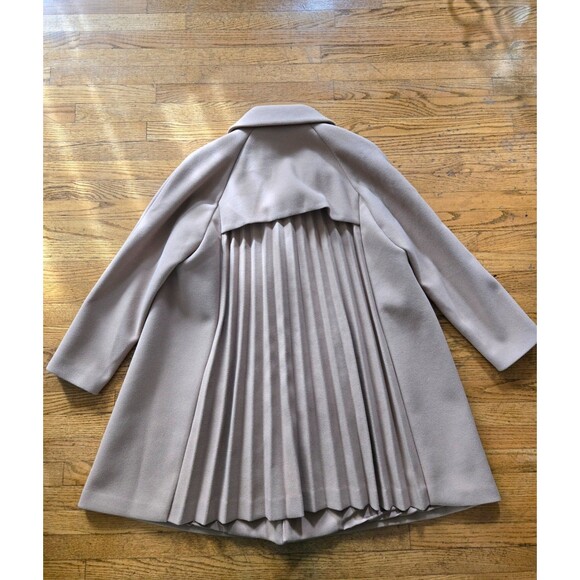 J Jill Camel Pleated Pea Coat Size XL $249 MSRP NWT Quiet Luxury - Picture 4 of 11